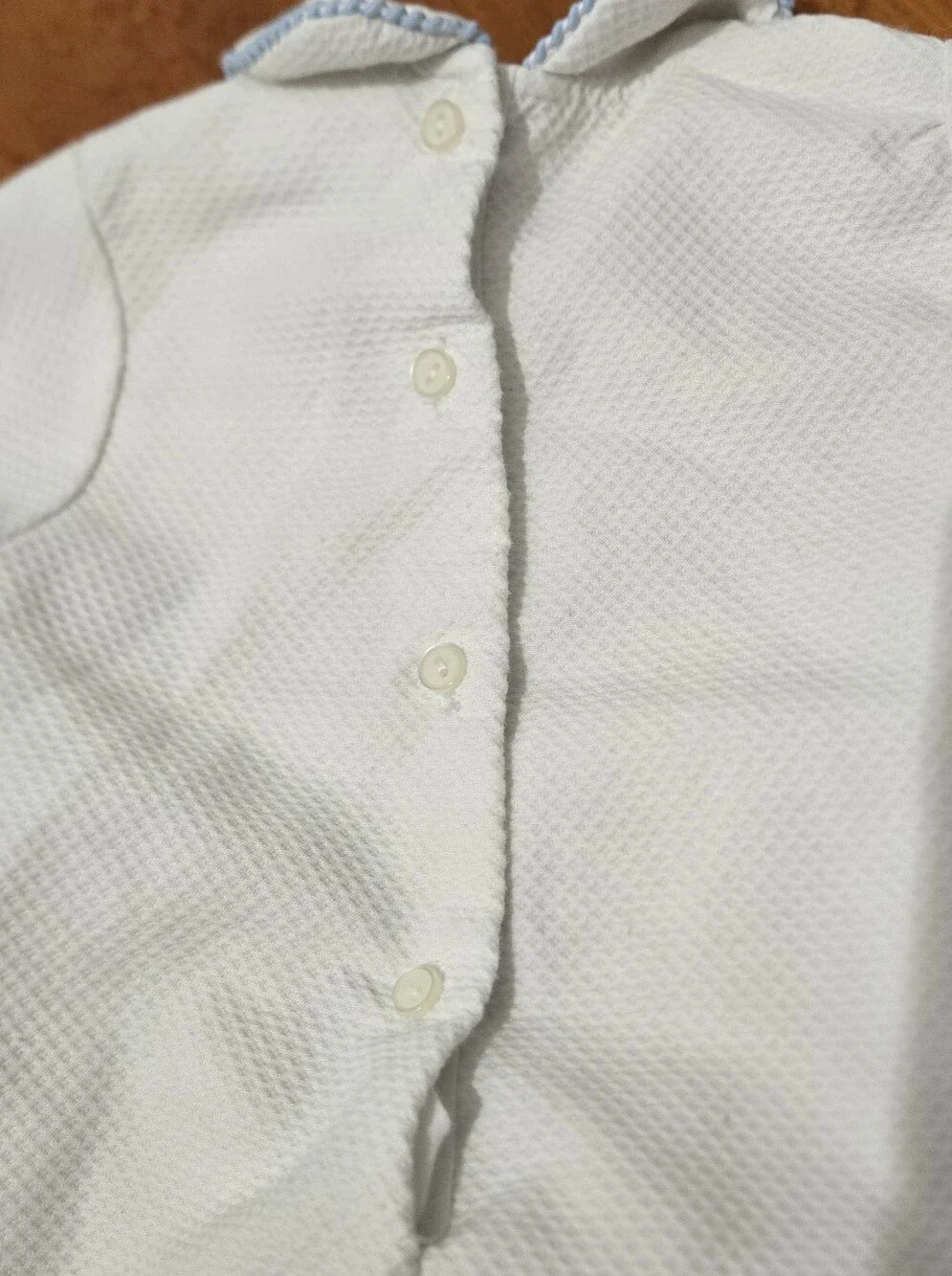 Vintage 90’s Baby Dior Onesie 6 Months White And Blue Sail Boats Embroidered